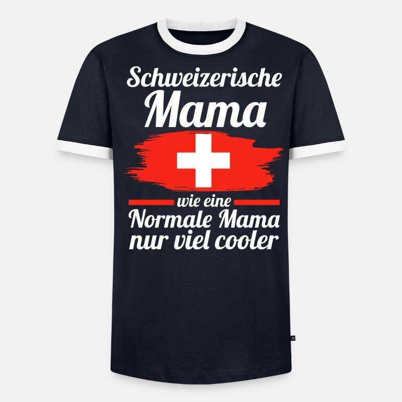 Schweizerin Schweizer Mama Schweiz Mutter - Männer Kontrast-T-Shirt - undefined