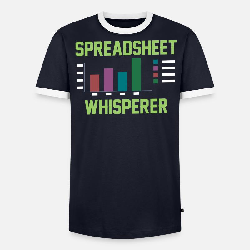 Spreadsheet Flüsterer Arbeit Tabelle Buchhalter - Männer Kontrast-T-Shirt - undefined