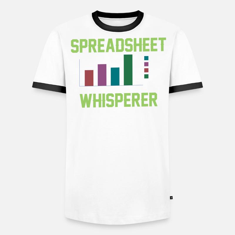 Spreadsheet Flüsterer Arbeit Tabelle Buchhalter Männer Kontrast-T-Shirt