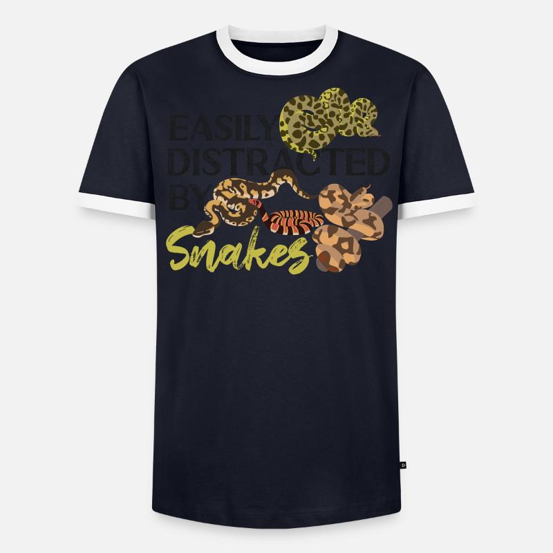 Serpent facilement distrait par T-shirt contrasté Homme
