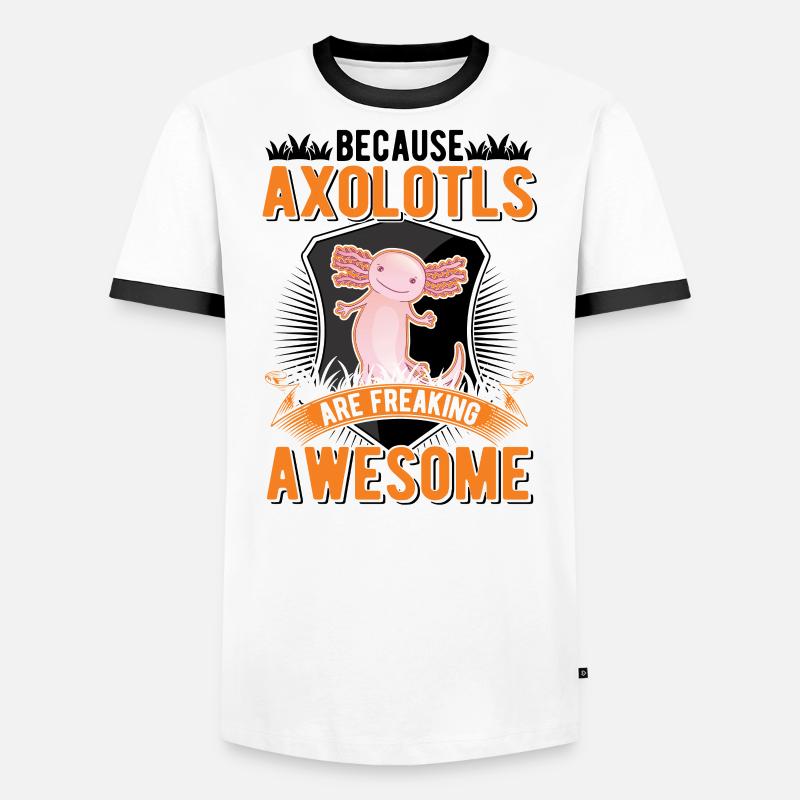 Parce que les Axolotls sont effrayants et impressionnants T-shirt contrasté Homme