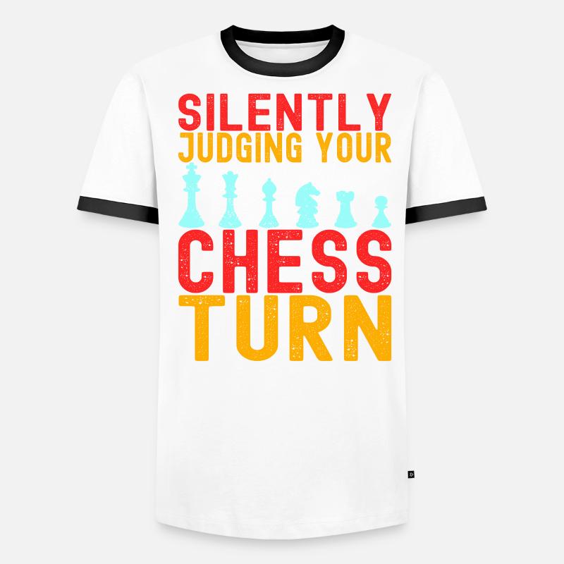 Joueurs d’échecs T-shirt contrasté Homme