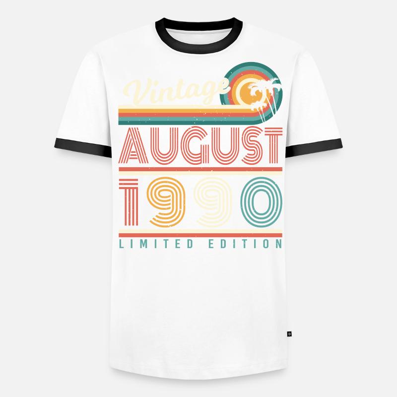 Année de construction 1990 Août T-shirt contrasté Homme