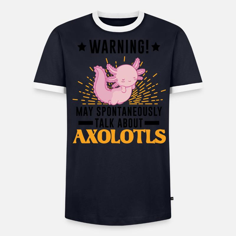 Axolotl Cadeau Queue Lurch T-shirt contrasté Homme
