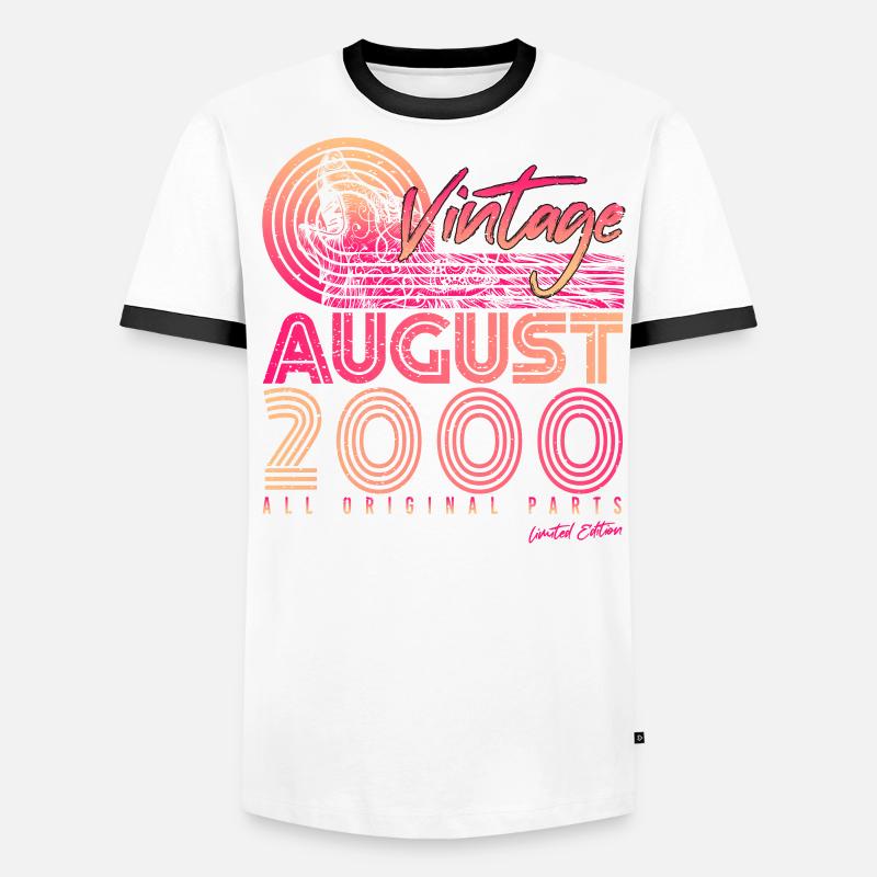 Geburtsmonat August 2000 Männer Kontrast-T-Shirt