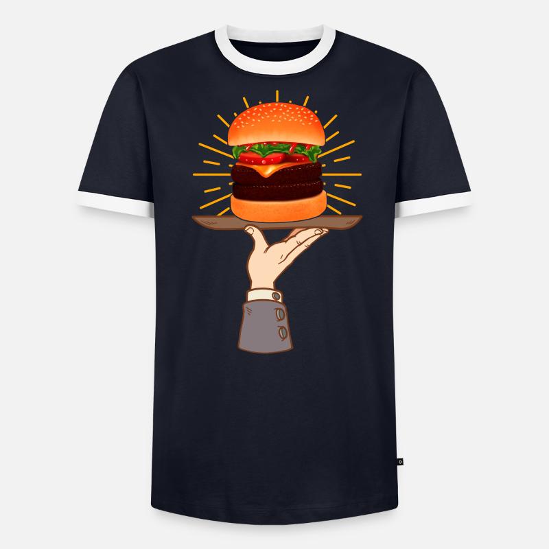 Hamburgers de restauration rapide T-shirt contrasté Homme