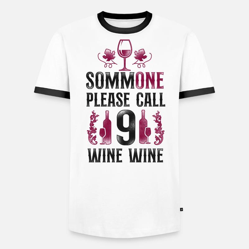 Sommelier Wine Drinking Tasting Men's Ringer Shirt