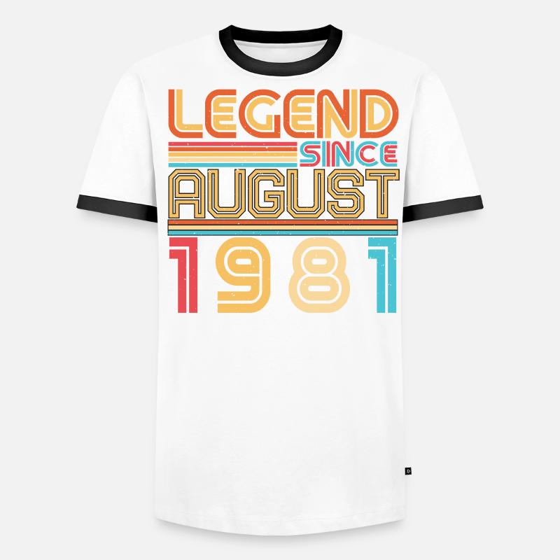 Année de construction Août 1981 T-shirt contrasté Homme