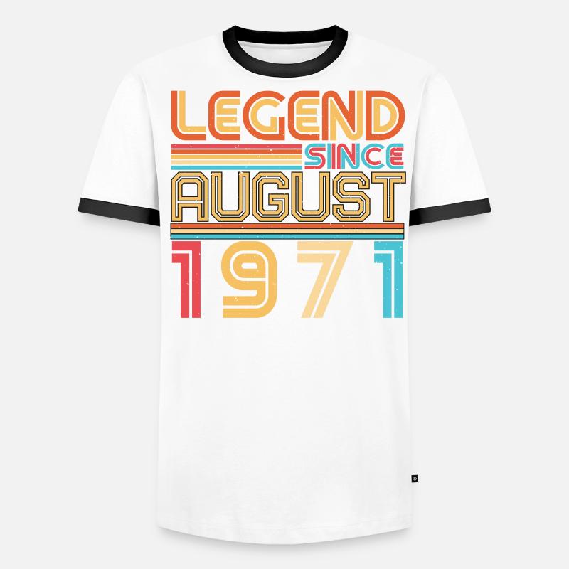 Mois de naissance Août 1971 T-shirt contrasté Homme