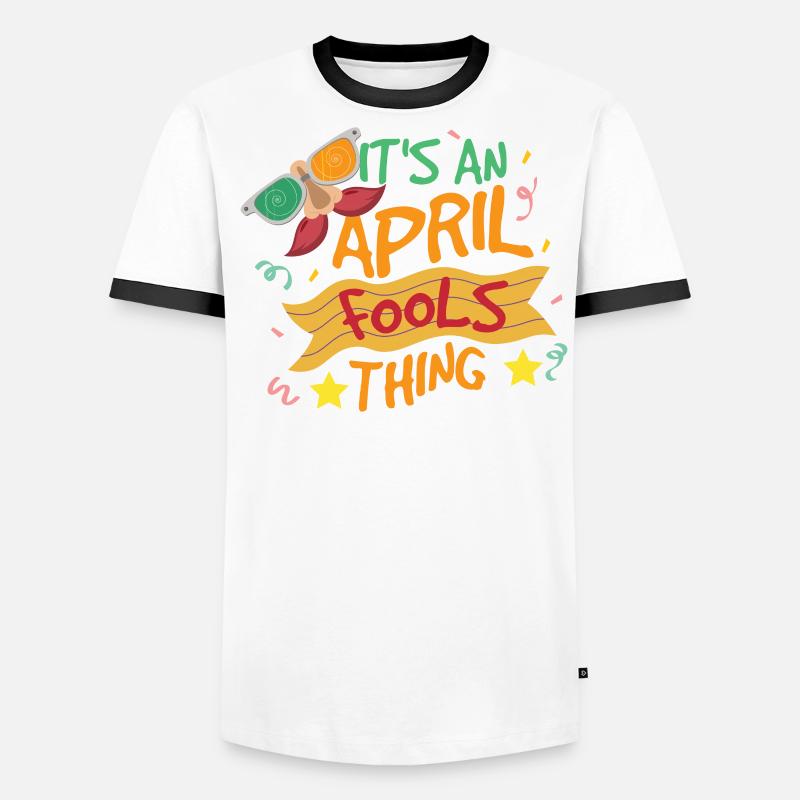 C’est un poisson d’avril blague d’avril T-shirt contrasté Homme