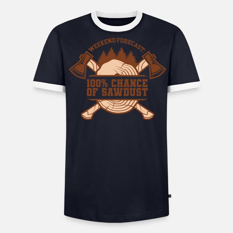 100 pour cent de chances d’avoir des menuisiers de sciure de bois T-shirt contrasté Homme