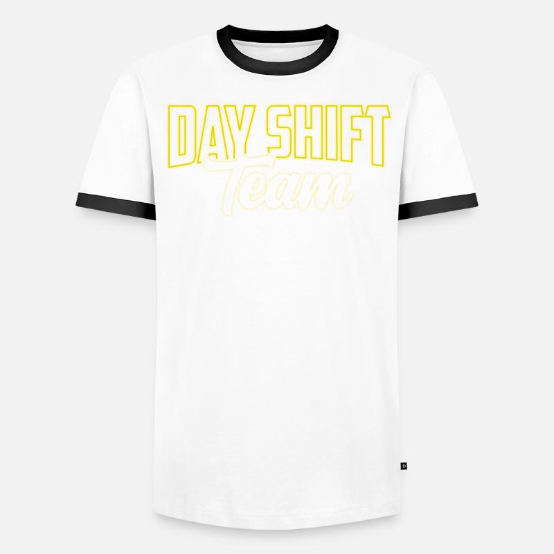 Équipe de jour Travail posté Travail posté Travail posté T-shirt contrasté Homme