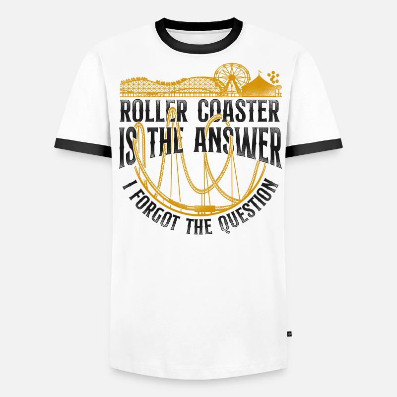 Roller Coaster Vintage Roller Männer Kontrast-T-Shirt