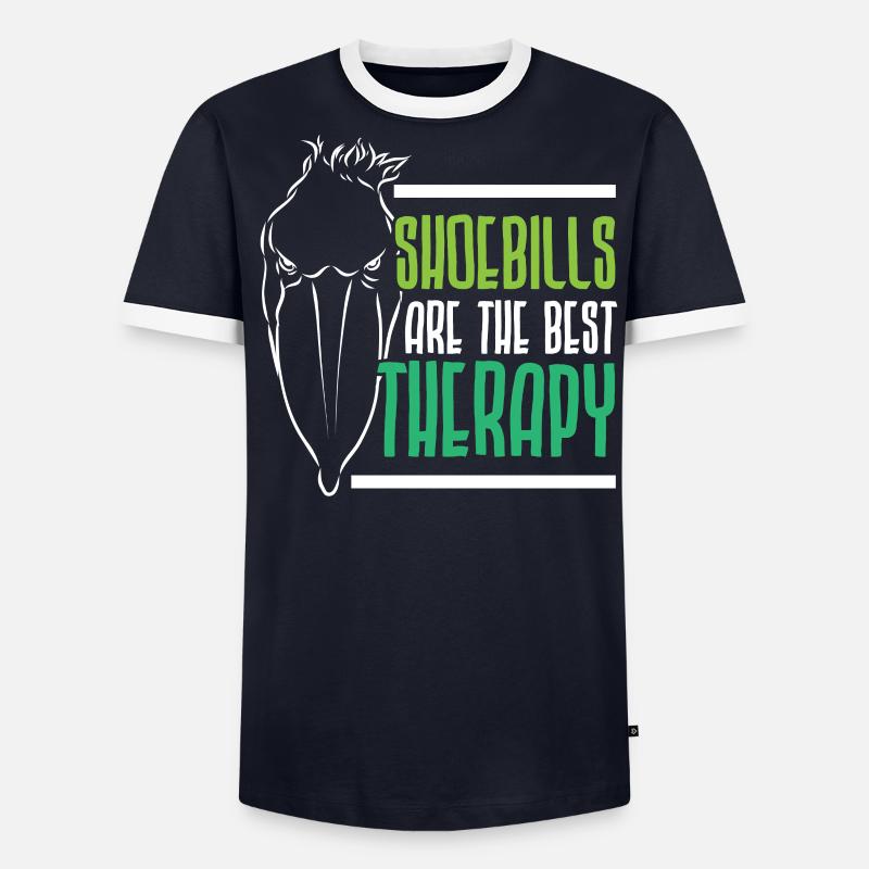 Schuhschnäbel sind die beste Therapie Klapperstorc Männer Kontrast-T-Shirt