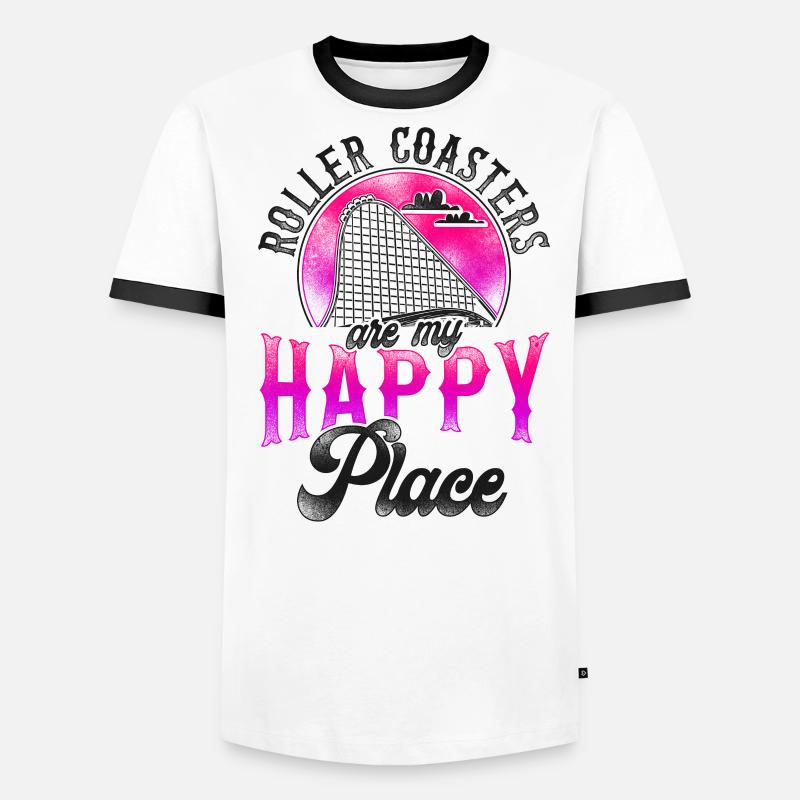 Roller Coaster Vintage Roller Männer Kontrast-T-Shirt