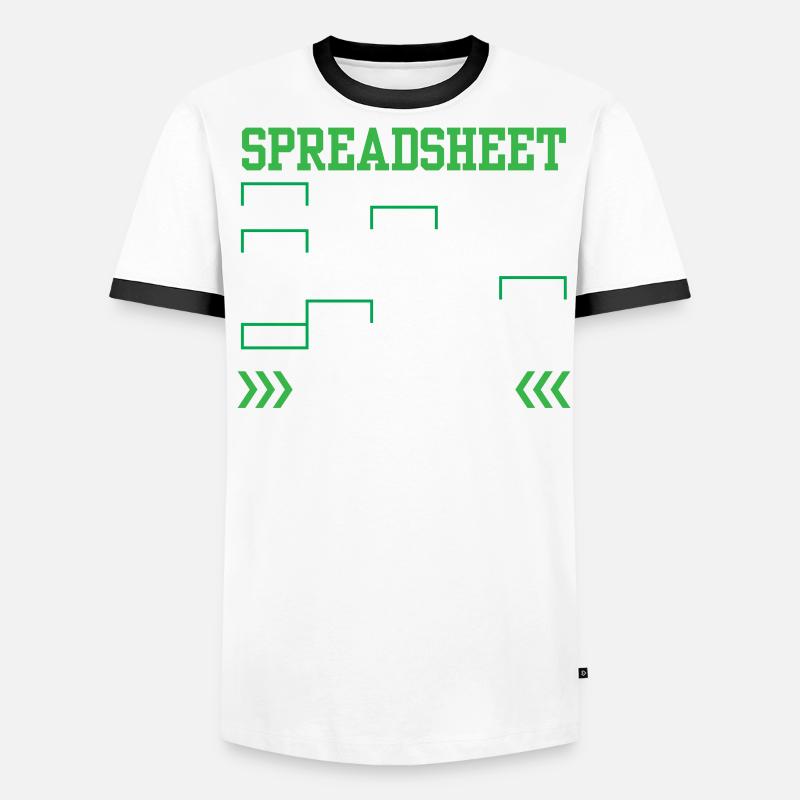 Table de travail Spreadsheet Expert Accountant T-shirt contrasté Homme