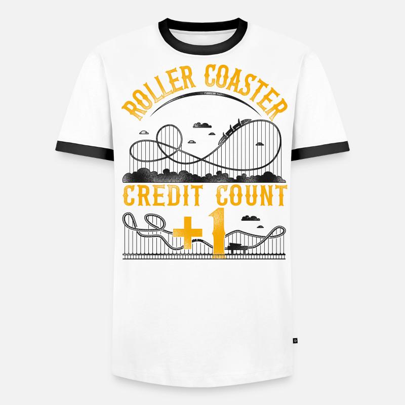 Roller Coaster Vintage Roller Männer Kontrast-T-Shirt