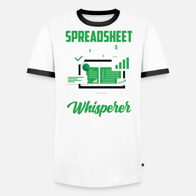 Spreadsheet Flüsterer Tabelle Buchhalter Arbeit Männer Kontrast-T-Shirt
