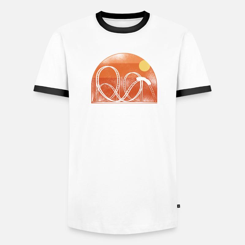 Roller Coaster Vintage Roller Männer Kontrast-T-Shirt