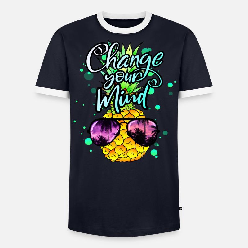 Pineapple change your thinking Men's Ringer Shirt