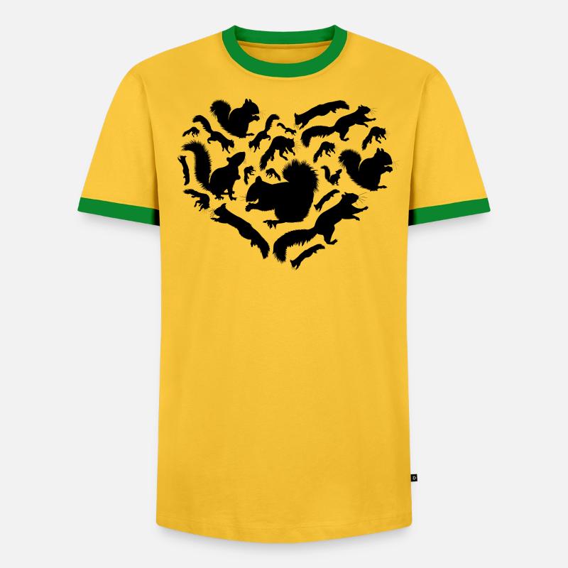 Eichhörnchen mit Eichhörnchen, süßes Eichhörnchen - Männer Kontrast-T-Shirt - undefined