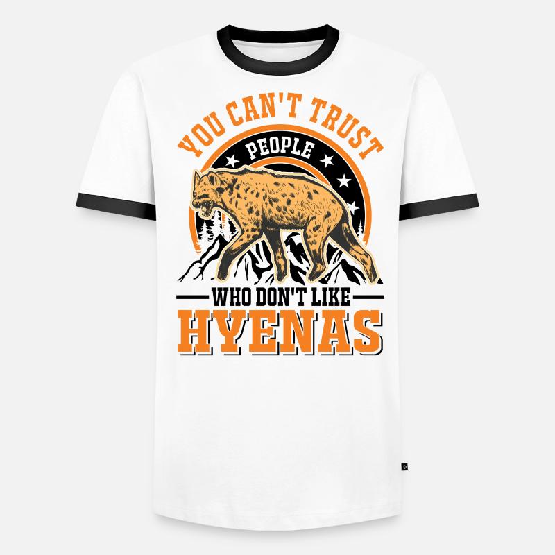 Hyäne Geschenk Erdwolf Hyena Männer Kontrast-T-Shirt