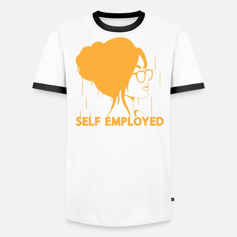Selbstständige Mutter Freelancer Selbstständig Männer Kontrast-T-Shirt