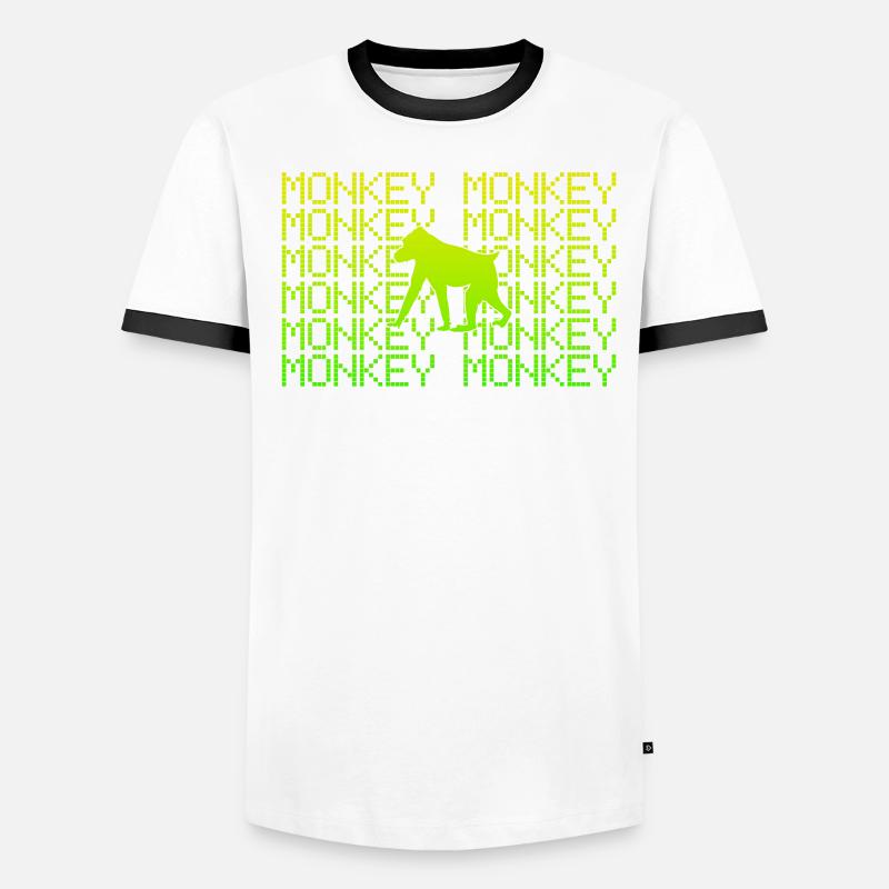 Affe Männer Kontrast-T-Shirt