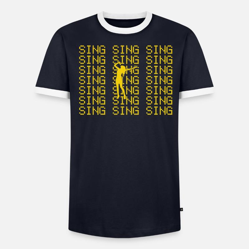 Singen Männer Kontrast-T-Shirt