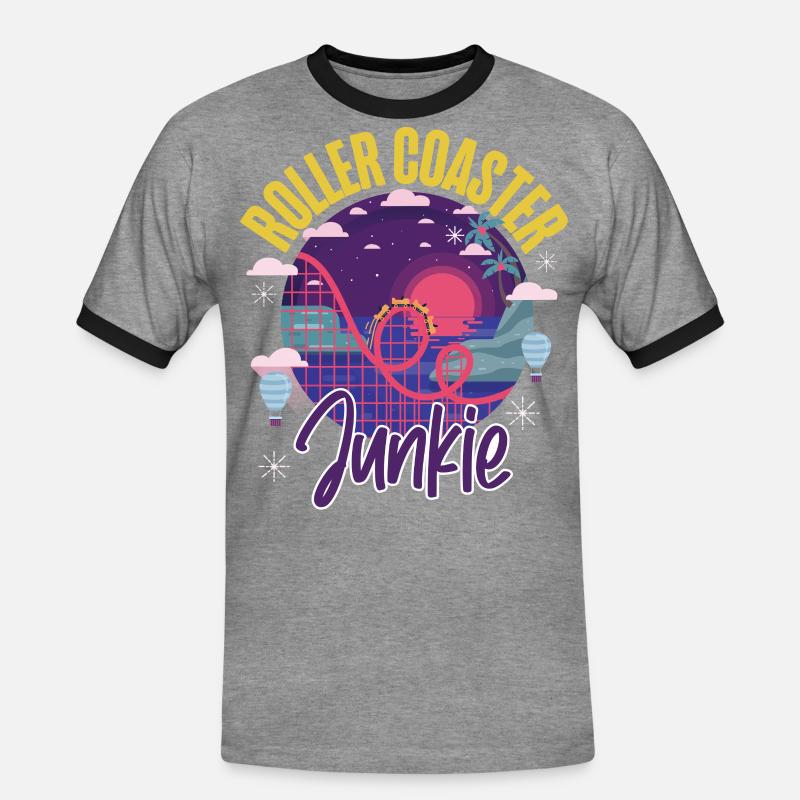 Roller Coaster Roller Coaster - Men's Ringer Shirt - heather grey/black