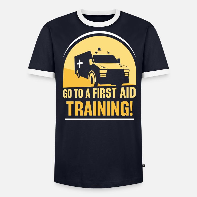 Suivez un cours de secourisme! Enseignant T-shirt contrasté Homme
