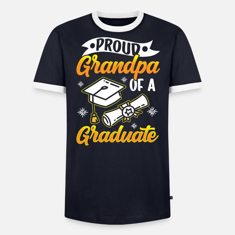 Stolzer Großvater Eines Absolventen Absolvent - Männer Kontrast-T-Shirt - undefined