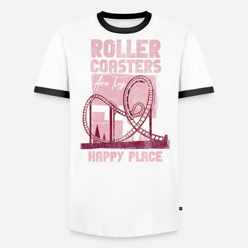 Roller Coaster Vintage Roller Männer Kontrast-T-Shirt