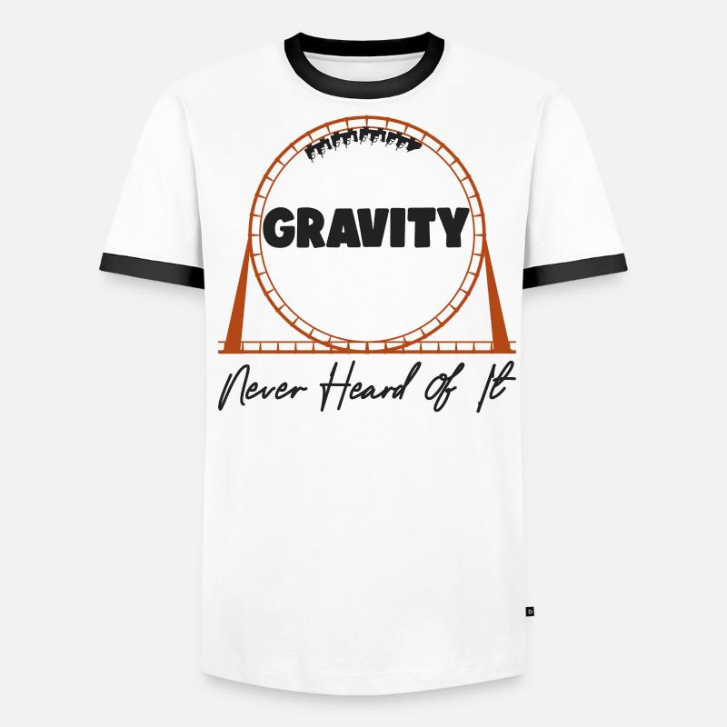 Roller Coaster Gravity Never Heard Men's Ringer Shirt