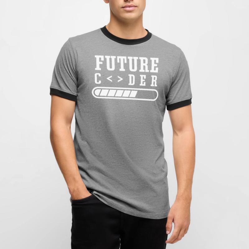 Zukünftiger Coder Programmierer Coding Code Männer Kontrast-T-Shirt