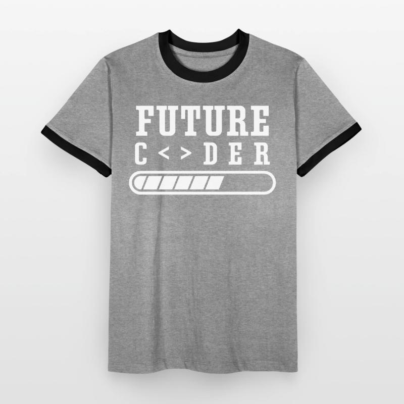 Zukünftiger Coder Programmierer Coding Code Männer Kontrast-T-Shirt
