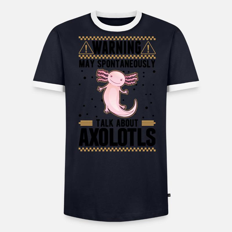 Axolotl Cadeau Queue Lurch T-shirt contrasté Homme