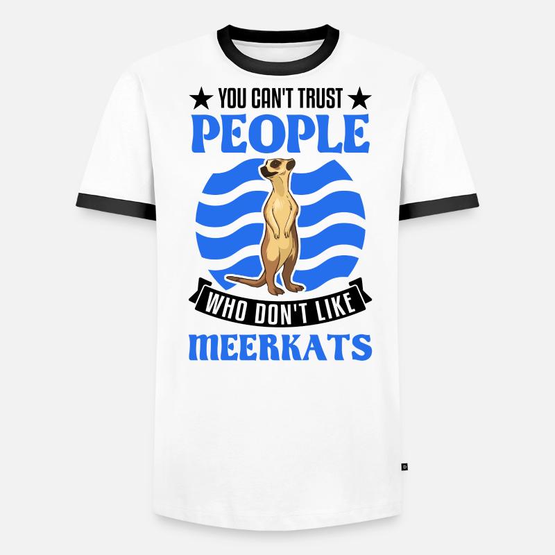 Suricate Cadeau Suricate Suricate T-shirt contrasté Homme