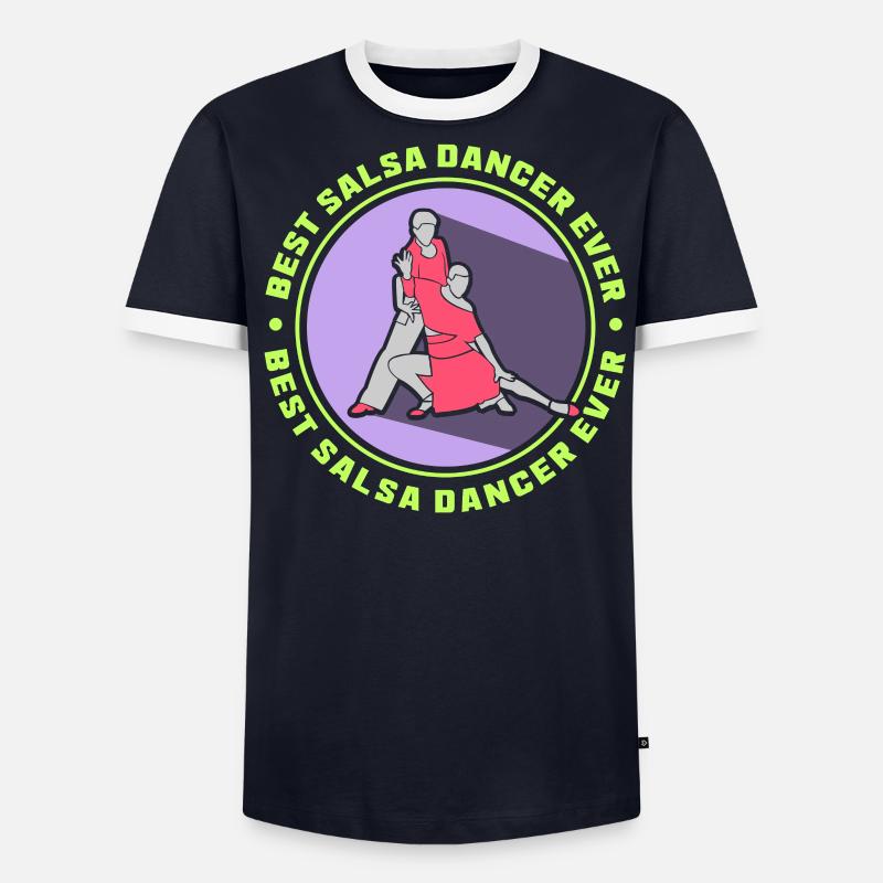 Meilleur danseur de salsa de tous les temps Hobby Dance Dancing T-shirt contrasté Homme