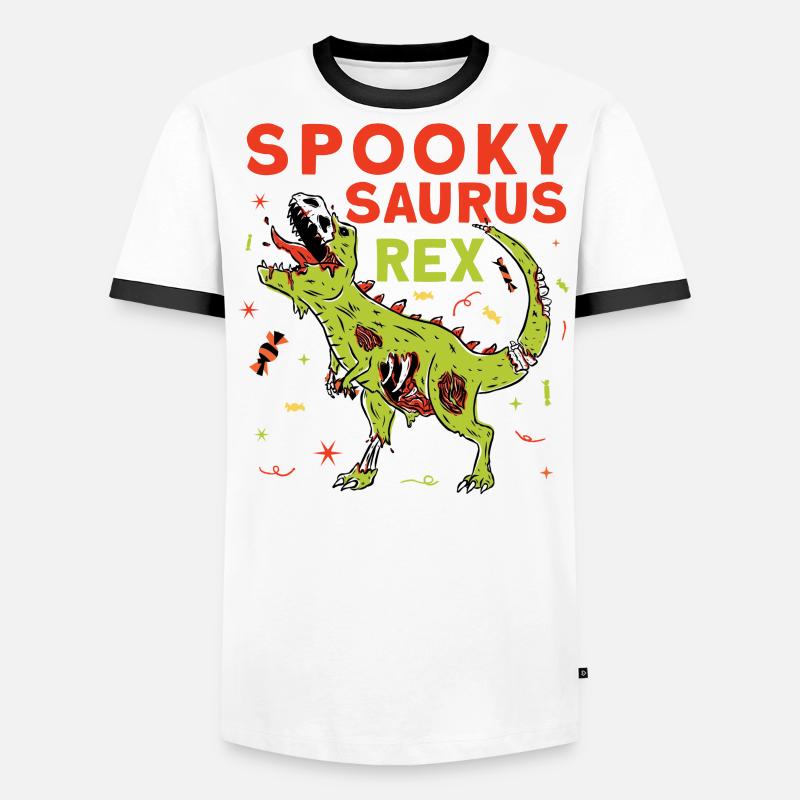 Spooky Saurus Rex Männer Kontrast-T-Shirt