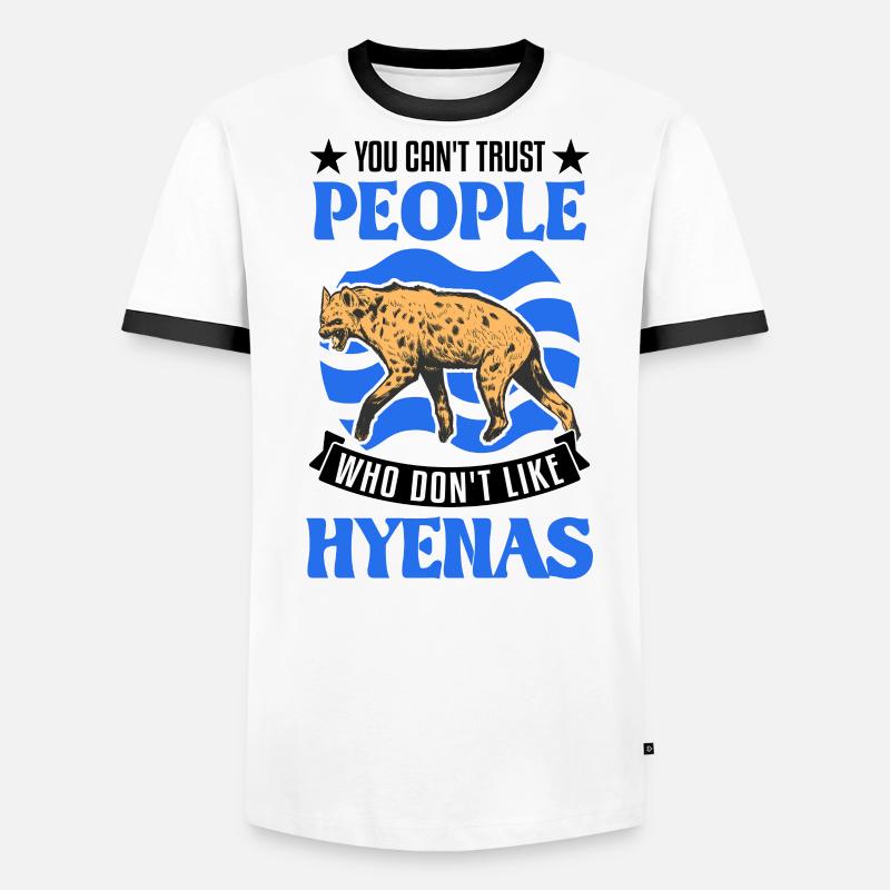 Hyäne Geschenk Erdwolf Hyena Männer Kontrast-T-Shirt