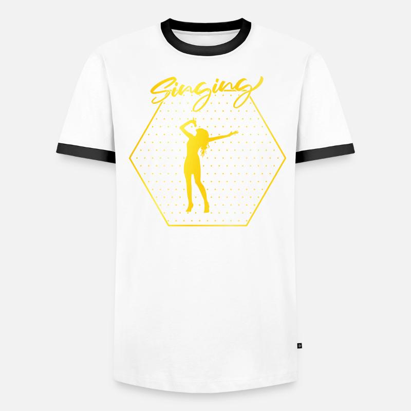 Singen Männer Kontrast-T-Shirt