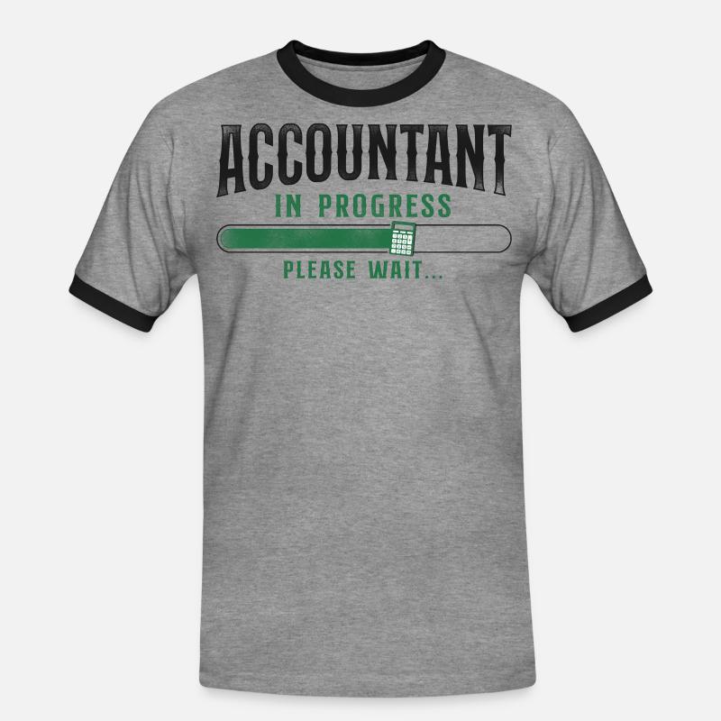 Comptable Comptable Comptable Comptabilité - T-shirt contrasté Homme - gris chiné/noir
