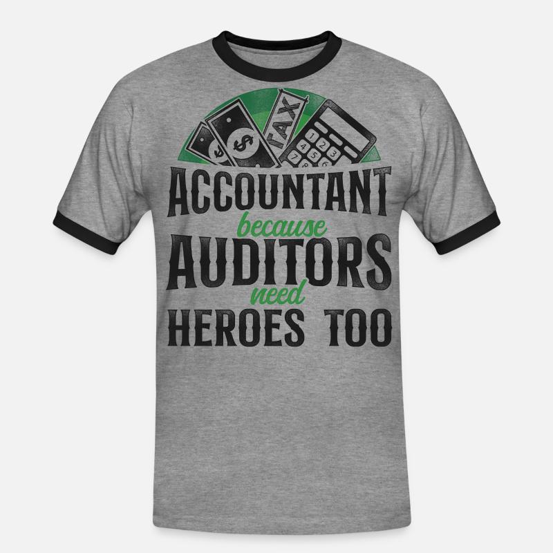 Comptable Comptable Comptable Comptabilité - T-shirt contrasté Homme - gris chiné/noir