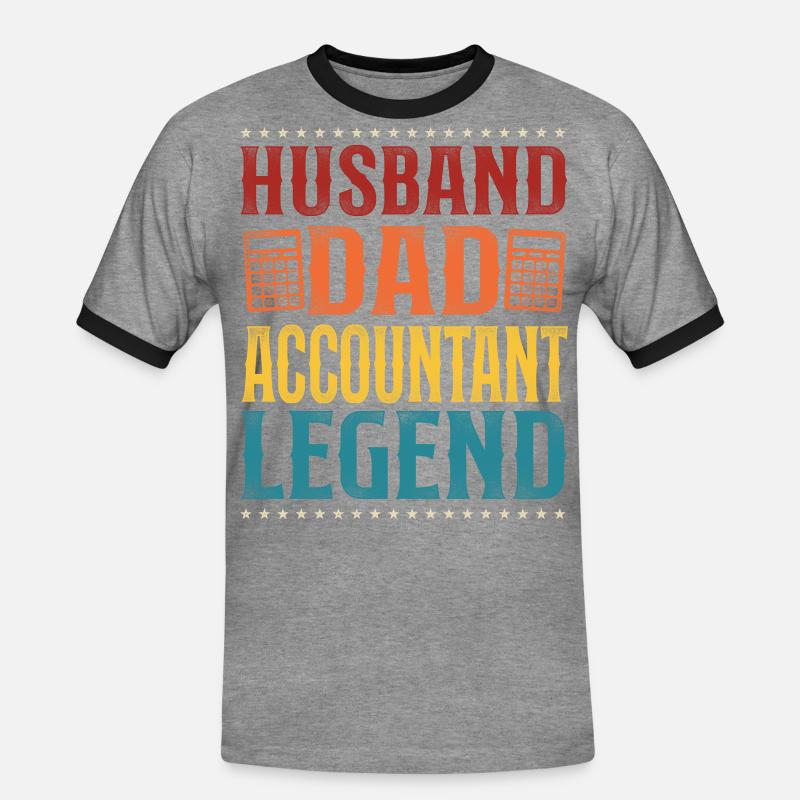 Comptable Comptable Comptable Comptabilité - T-shirt contrasté Homme - gris chiné/noir