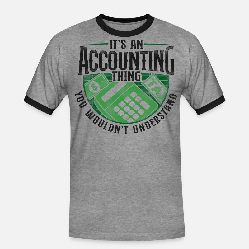Comptable Comptable Comptable Comptabilité - T-shirt contrasté Homme - gris chiné/noir