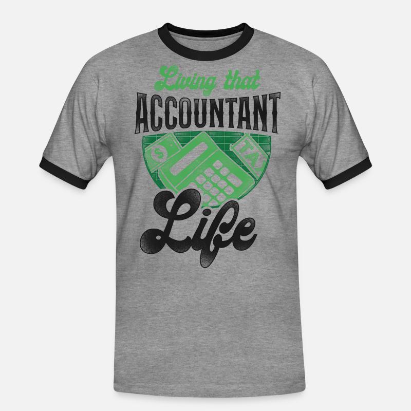 Comptable Comptable Comptable Comptabilité - T-shirt contrasté Homme - gris chiné/noir