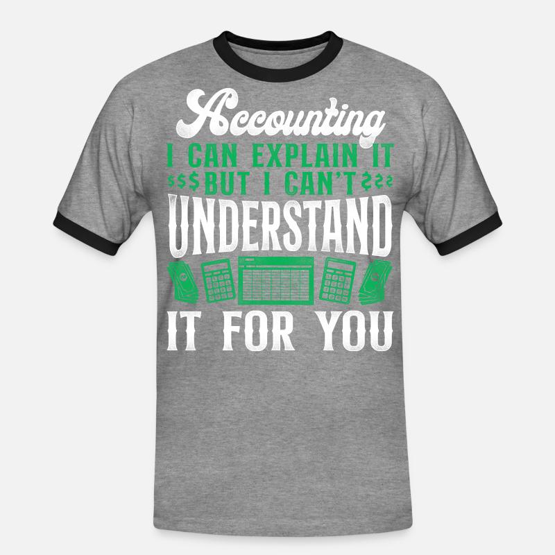 Comptable Comptable Comptable Comptabilité - T-shirt contrasté Homme - gris chiné/noir
