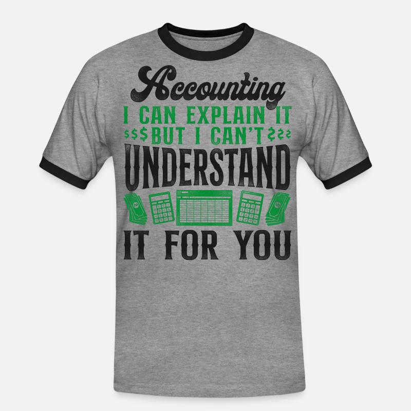 Comptable Comptable Comptable Comptabilité - T-shirt contrasté Homme - gris chiné/noir