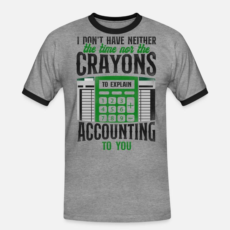 Comptable Comptable Comptable Comptabilité - T-shirt contrasté Homme - gris chiné/noir